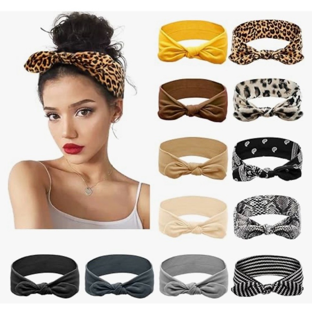Women’s Knot 12 Headband Set - Multicolor Fashion Hairbands